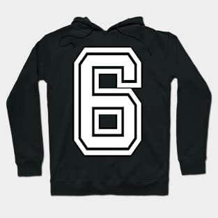 Numbers 6 for a sports team, group, or community Hoodie